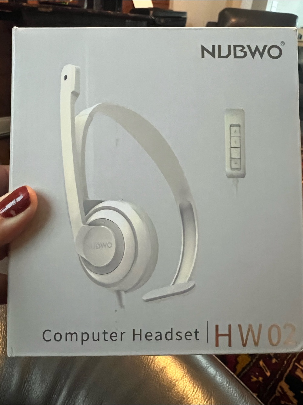 White On-Ear Computer Headset HW02 with Mic